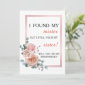 Bent u mijn bruidsmeisje? kaart (Staand voorkant)