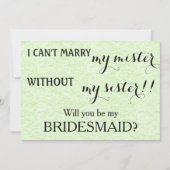 Bent u mijn bruidsmeisje? kaart (Voorkant)