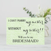 Bent u mijn bruidsmeisje? kaart (Staand voorkant)