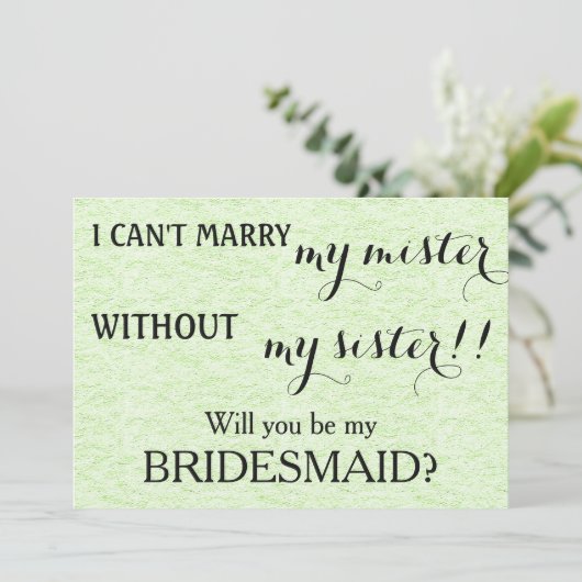 Bent u mijn bruidsmeisje? kaart (Staand voorkant)