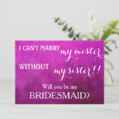 Bent u mijn bruidsmeisje? kaart (Staand voorkant)