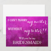 Bent u mijn bruidsmeisje? kaart (Voorkant / Achterkant)