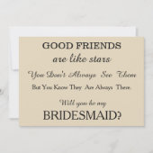 Bent u mijn bruidsmeisje? kaart (Voorkant)
