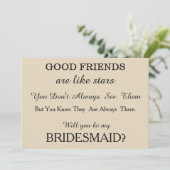 Bent u mijn bruidsmeisje? kaart (Staand voorkant)