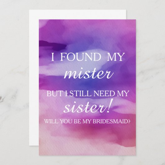 Bent u mijn bruidsmeisje? kaart (Voorkant / Achterkant)