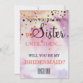 Bent u mijn bruidsmeisje? kaart (Voorkant)