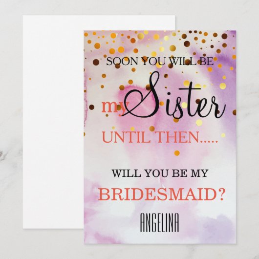 Bent u mijn bruidsmeisje? kaart (Voorkant / Achterkant)