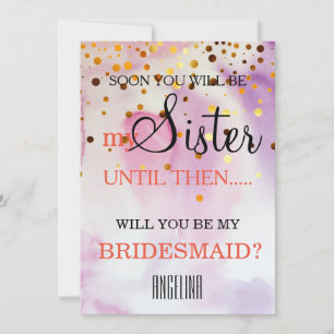 Bent u mijn bruidsmeisje? kaart