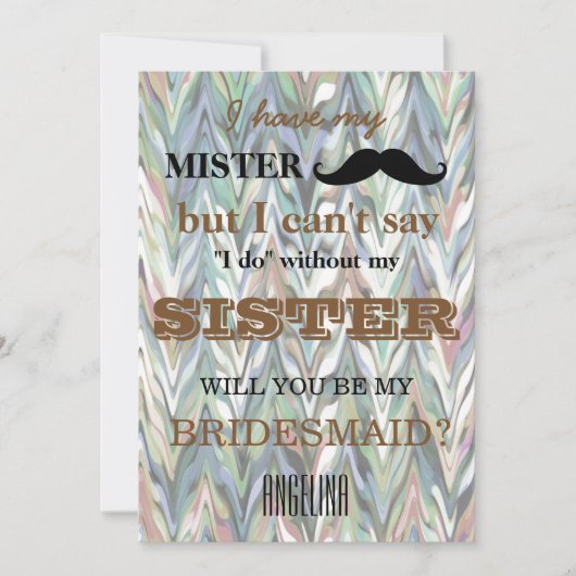 Bent u mijn bruidsmeisje? kaart (Voorkant)