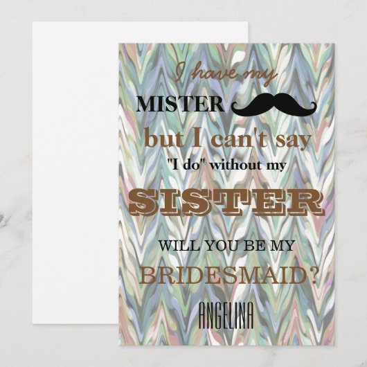 Bent u mijn bruidsmeisje? kaart (Voorkant / Achterkant)