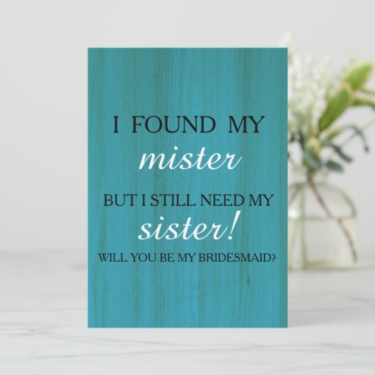 Bent u mijn bruidsmeisje? kaart (Staand voorkant)