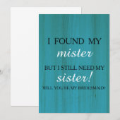 Bent u mijn bruidsmeisje? kaart (Voorkant / Achterkant)