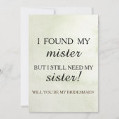 Bent u mijn bruidsmeisje? kaart (Voorkant)