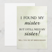 Bent u mijn bruidsmeisje? kaart (Voorkant / Achterkant)