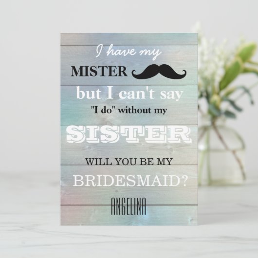 Bent u mijn bruidsmeisje? kaart (Staand voorkant)
