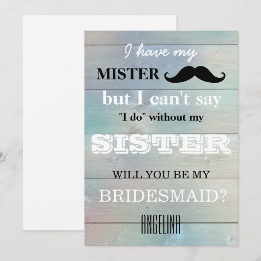 Bent u mijn bruidsmeisje? kaart (Voorkant / Achterkant)
