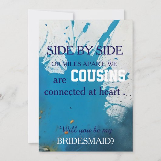 Bent u mijn bruidsmeisje? kaart (Voorkant)