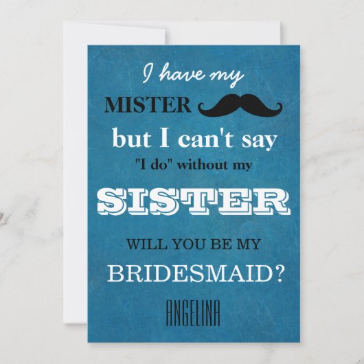 Bent u mijn bruidsmeisje? kaart (Voorkant)