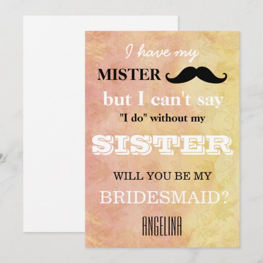 Bent u mijn bruidsmeisje? kaart (Voorkant / Achterkant)