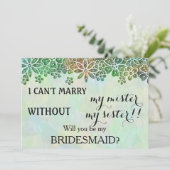 Bent u mijn bruidsmeisje? kaart (Staand voorkant)