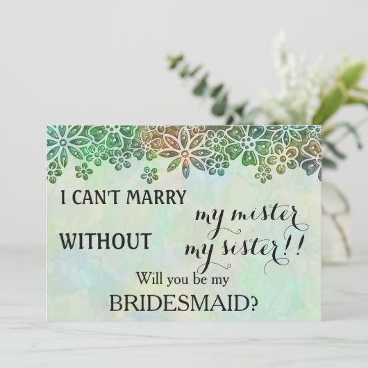 Bent u mijn bruidsmeisje? kaart (Staand voorkant)
