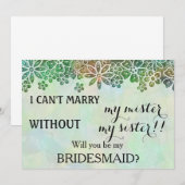 Bent u mijn bruidsmeisje? kaart (Voorkant / Achterkant)