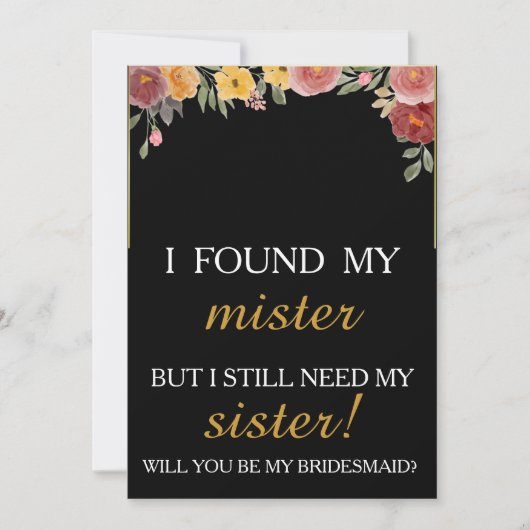 Bent u mijn bruidsmeisje? kaart (Voorkant)