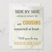 Bent u mijn bruidsmeisje? kaart (Voorkant)
