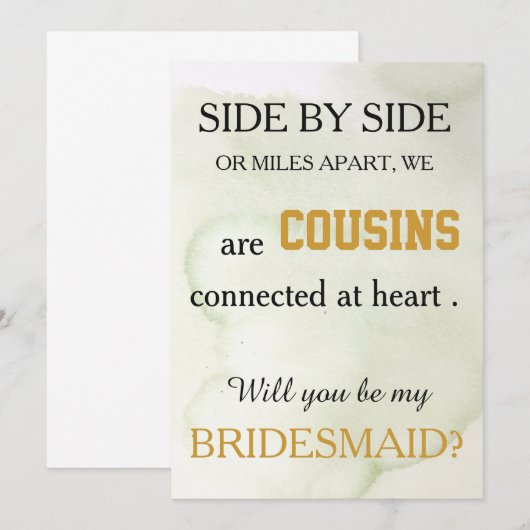 Bent u mijn bruidsmeisje? kaart (Voorkant / Achterkant)