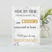 Bent u mijn bruidsmeisje? kaart (Staand voorkant)