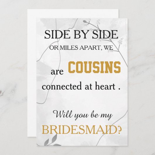 Bent u mijn bruidsmeisje? kaart (Voorkant / Achterkant)