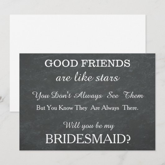 Bent u mijn bruidsmeisje? kaart (Voorkant / Achterkant)