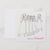 Bent u mijn bruidsmeisje? kaart (Voorkant / Achterkant)