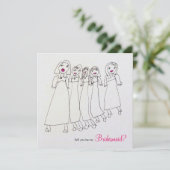 Bent u mijn bruidsmeisje? kaart (Staand voorkant)