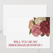 Bent u mijn bruidsmeisje? kaart (Voorkant / Achterkant)