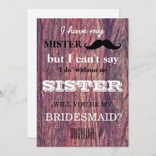 Bent u mijn bruidsmeisje? kaart (Voorkant / Achterkant)