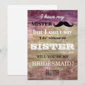 Bent u mijn bruidsmeisje? kaart (Voorkant / Achterkant)
