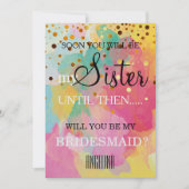 Bent u mijn bruidsmeisje? kaart (Voorkant)