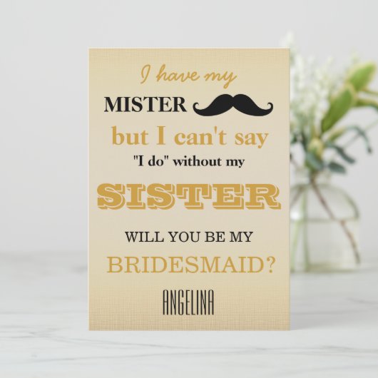 Bent u mijn bruidsmeisje? kaart (Staand voorkant)