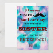 Bent u mijn bruidsmeisje? kaart (Voorkant / Achterkant)
