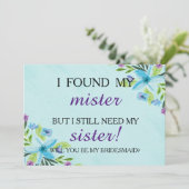 Bent u mijn bruidsmeisje? kaart (Staand voorkant)