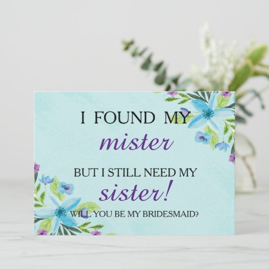 Bent u mijn bruidsmeisje? kaart (Staand voorkant)