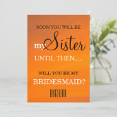 Bent u mijn bruidsmeisje? kaart (Staand voorkant)