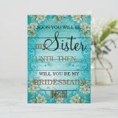 Bent u mijn bruidsmeisje? kaart (Staand voorkant)