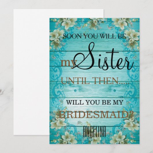 Bent u mijn bruidsmeisje? kaart (Voorkant / Achterkant)