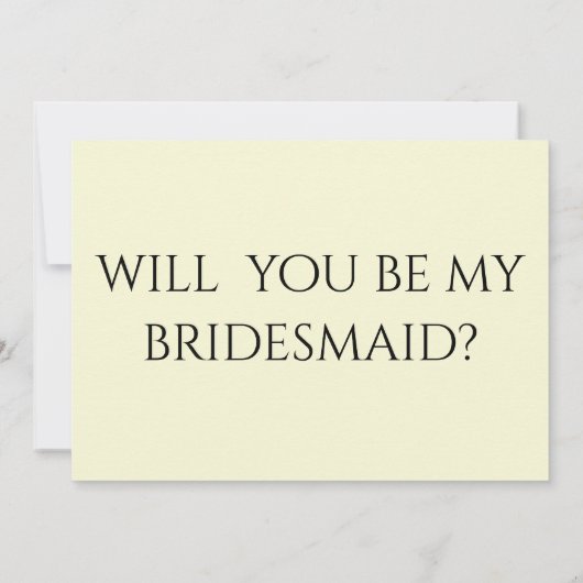 Bent u mijn bruidsmeisje? kaart (Achterkant)