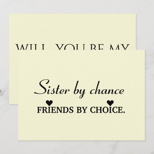 Bent u mijn bruidsmeisje? kaart (Voorkant / Achterkant)