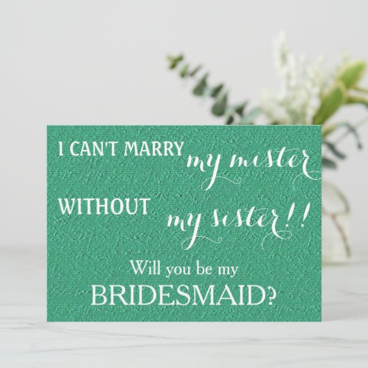 Bent u mijn bruidsmeisje? kaart (Staand voorkant)