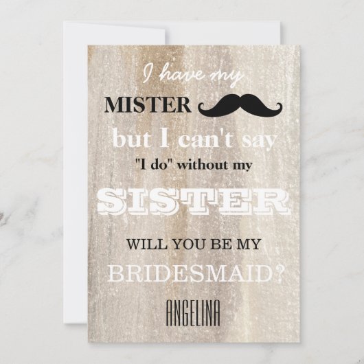 Bent u mijn bruidsmeisje? kaart (Voorkant)