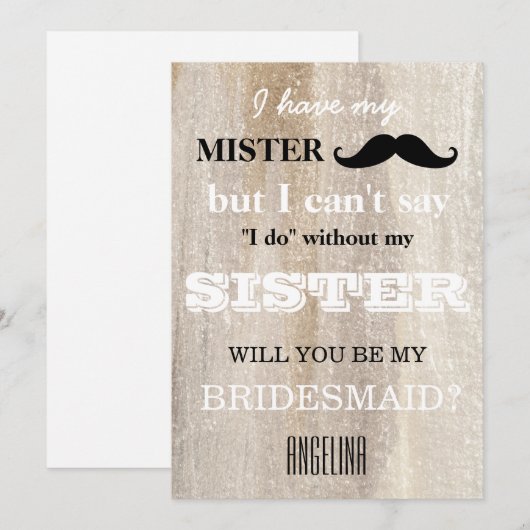 Bent u mijn bruidsmeisje? kaart (Voorkant / Achterkant)